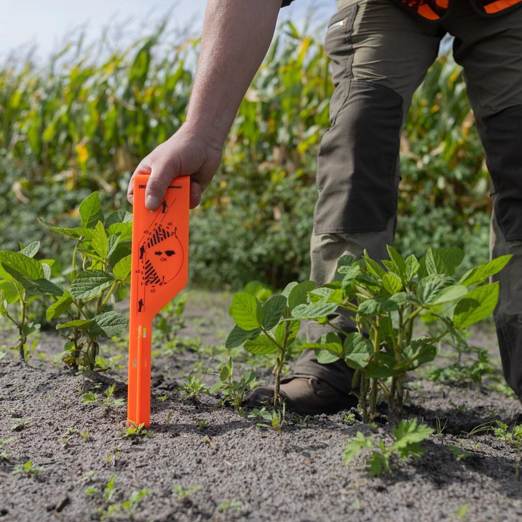 Poľovnícke kolíky na vymedzenie uhla streľby od 30° plastické oranžové 2 ks