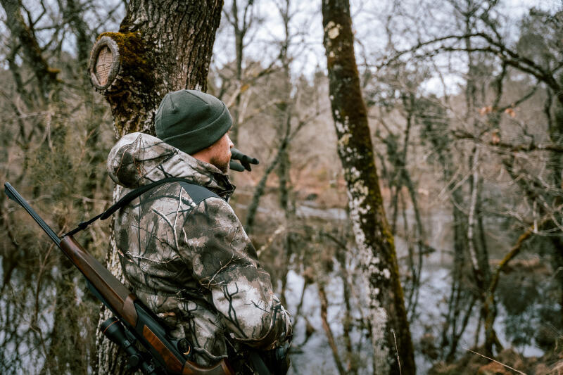 Kurtka myśliwska Solognac 500 3w1 Warm wodoodporna camo