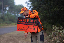 VESTE CHASSE IMPERMÉABLE SILENCIEUSE LIGHT CAMO FLUO 500