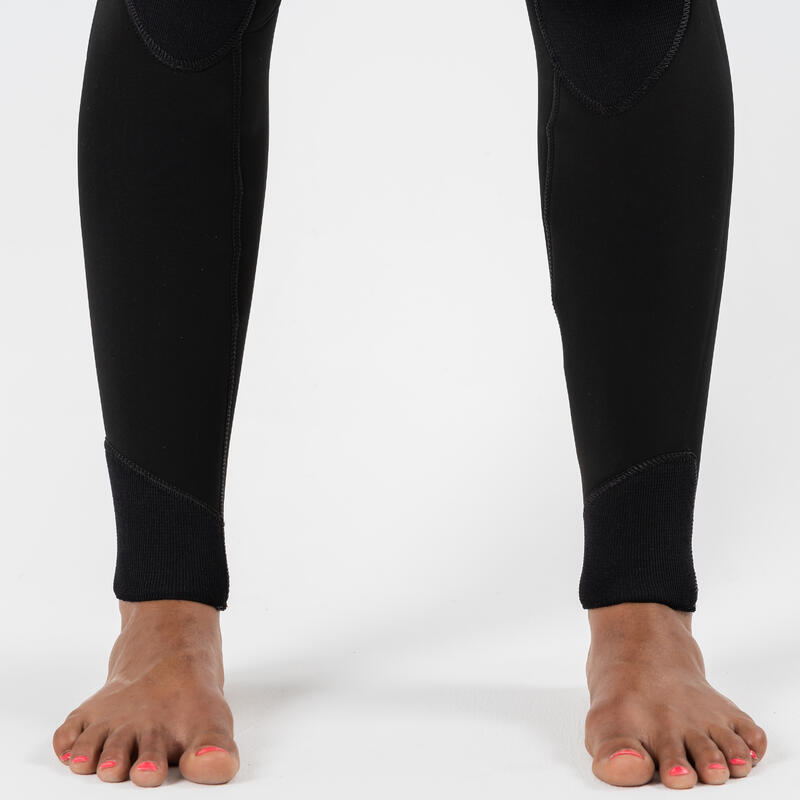 Neopreno surf Mujer agua fría 5/4mm con capucha 900 negro