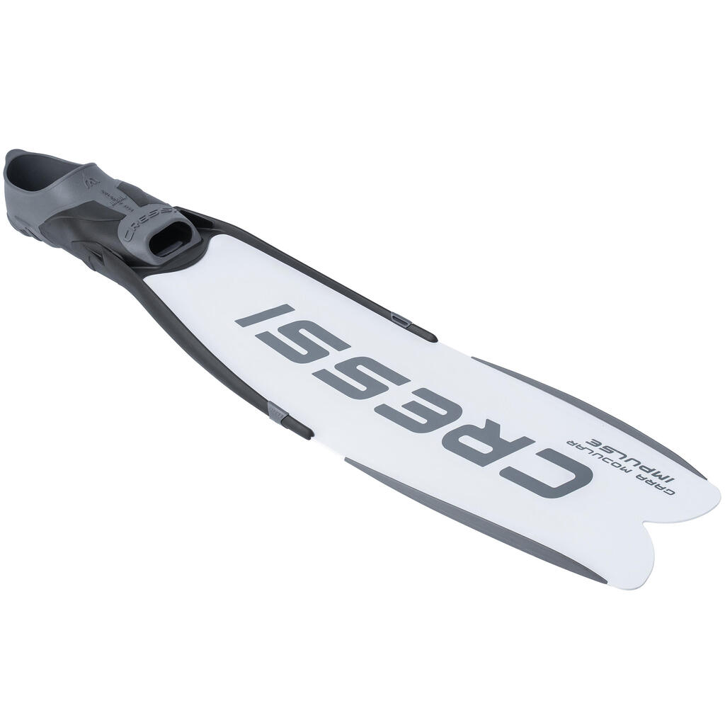 Freediving white fins CRESSI GARA Modular IMPULSE