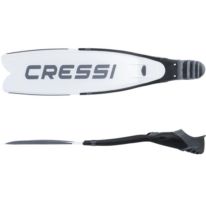 Freediving white fins CRESSI GARA Modular IMPULSE CRESSI Decathlon