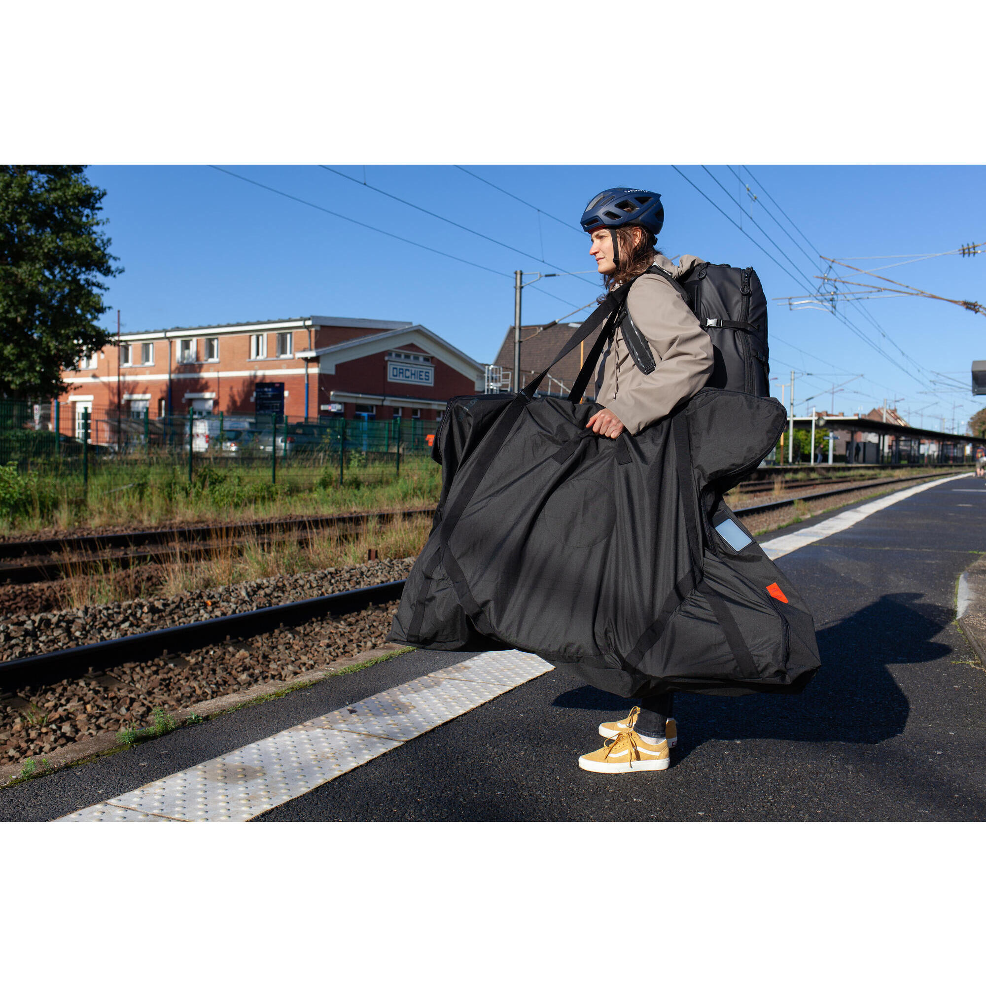 Housse de transport velo Decathlon