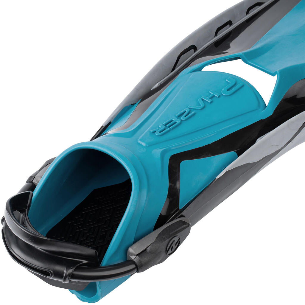 Adjustable Scuba Diving Fins PHAZER blue/black