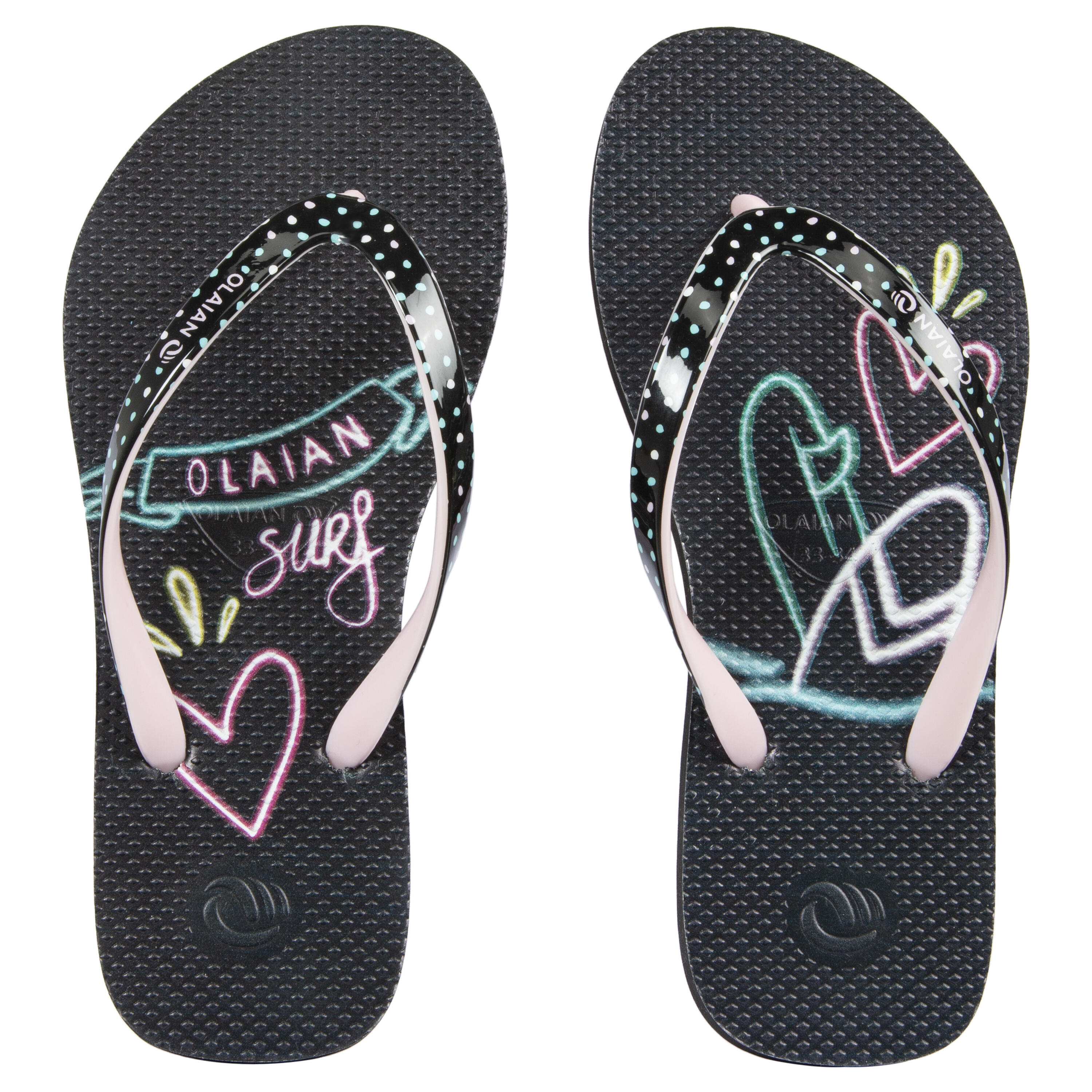 Girls' Flip-Flops - 190 Neon 2/6