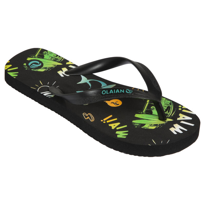 Boys' Flip-Flops 120 - Words OLAIAN - Decathlon