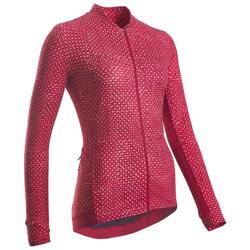 Fietsshirt met lange mouwen voor dames RCR camel