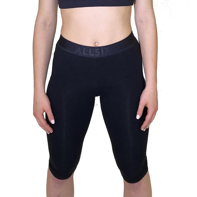 Leggings de algodón negro para jugadoras de voleibol