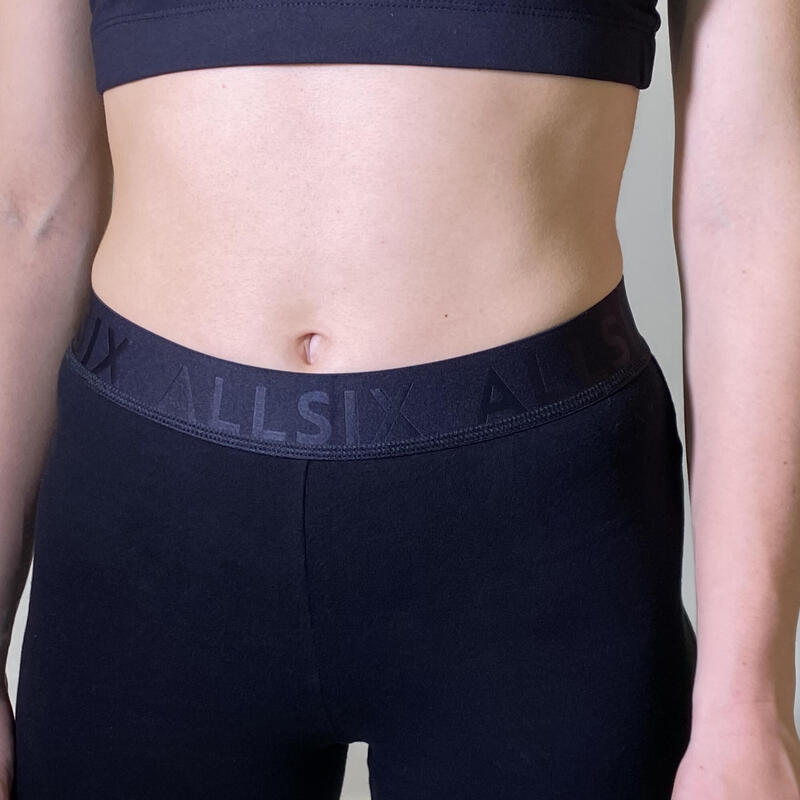 Leggings de algodón negro para jugadoras de voleibol