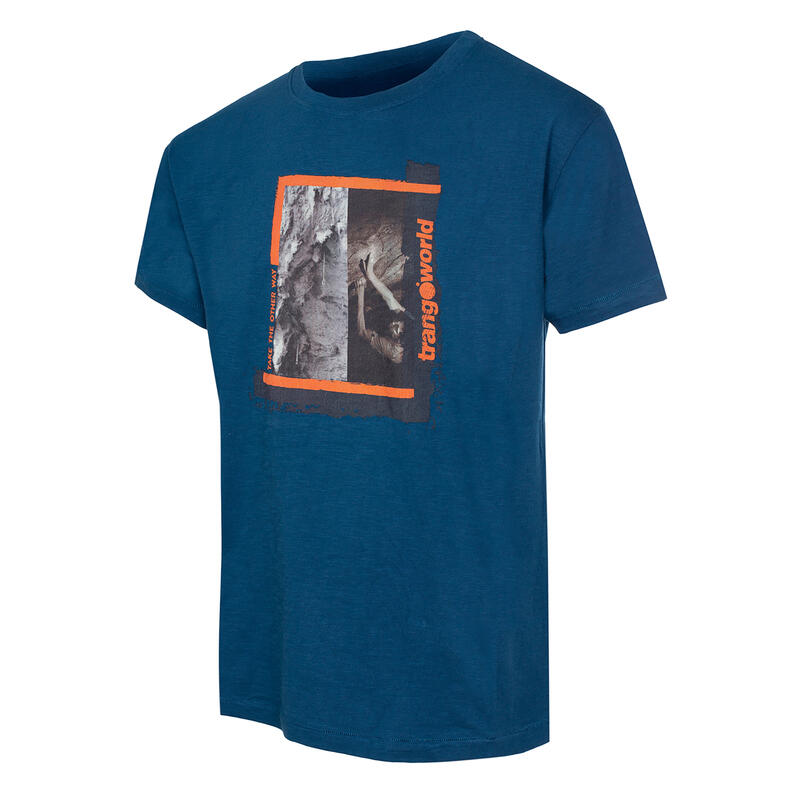 Camiseta de montaña y trekking Hombre Trangoworld Guimara 520 azul