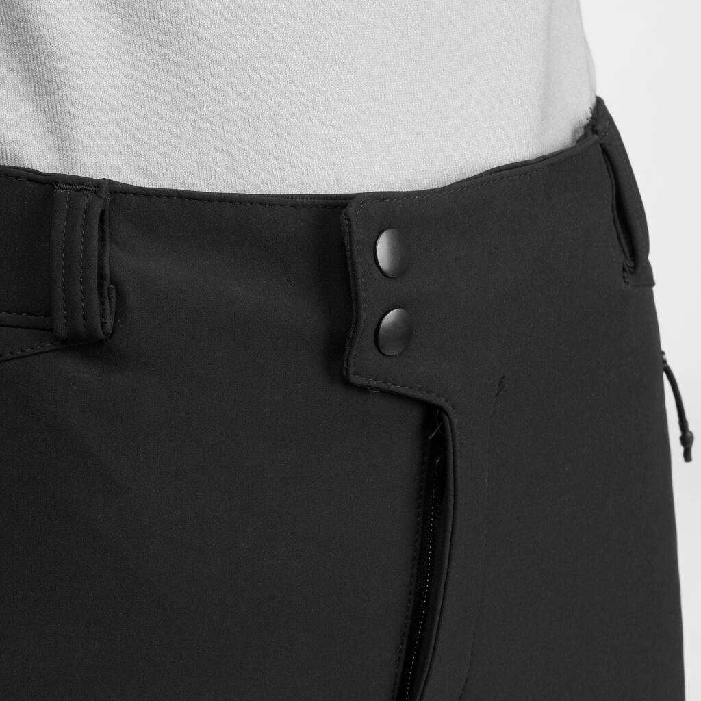 Crne muške pantalone za skijanje 500