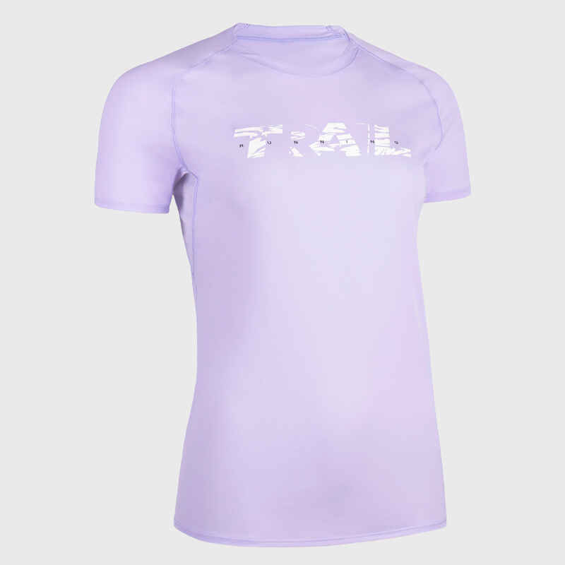 Camiseta de Trail Running para mujer Evadict estampada lila - Decathlon