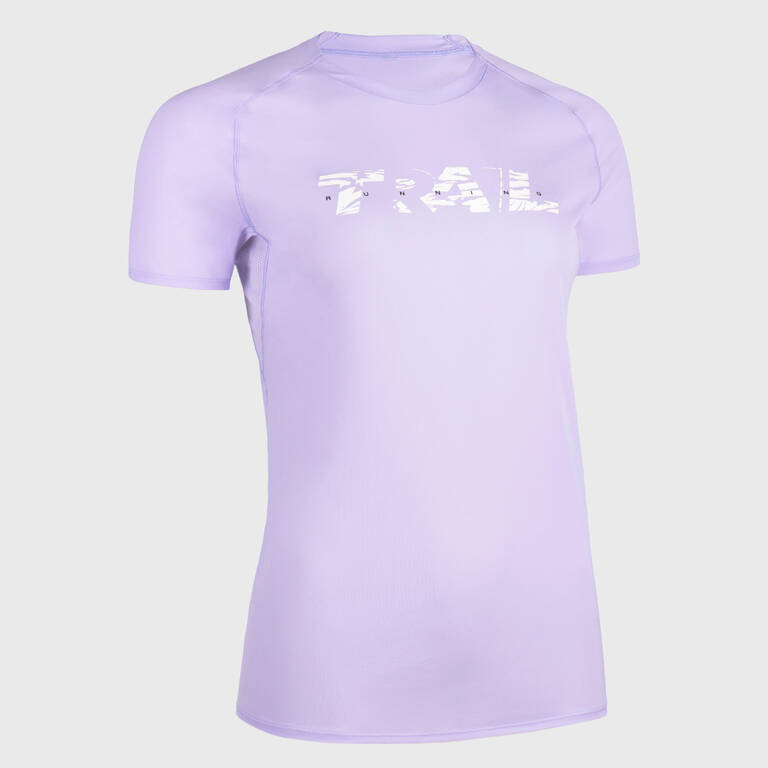 Women's trail running short-sleeve d t-shirt-graph/lilac