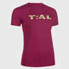 WOMEN'S SHORT-SLEEVED TRAIL RUNNING T-SHIRT GRAPH-RASPBERRY