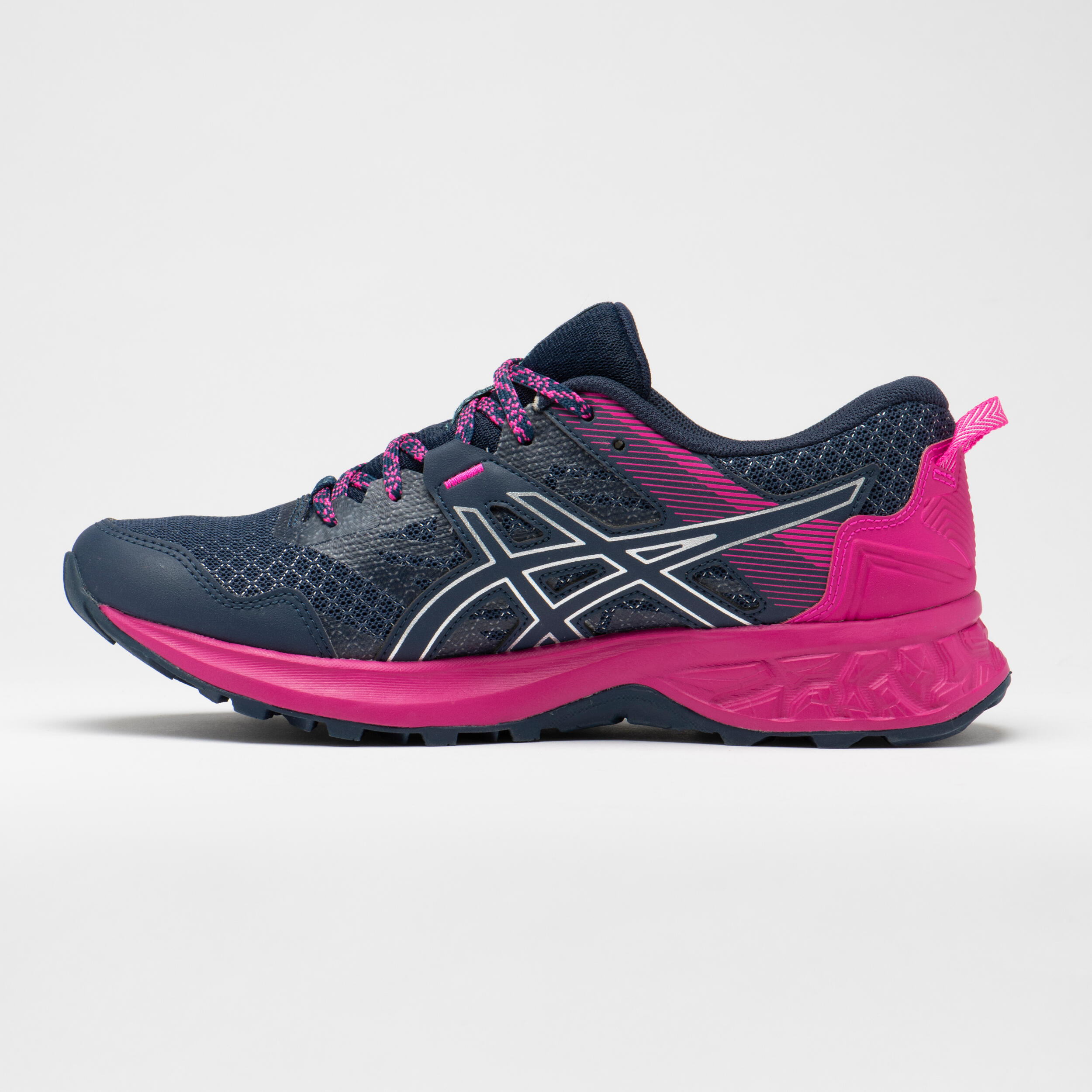 GEL-KANAKU™ 4 WOMEN's TRAIL RUNNING SHOES PEACOAT BLUE PINK ASICS -  Decathlon