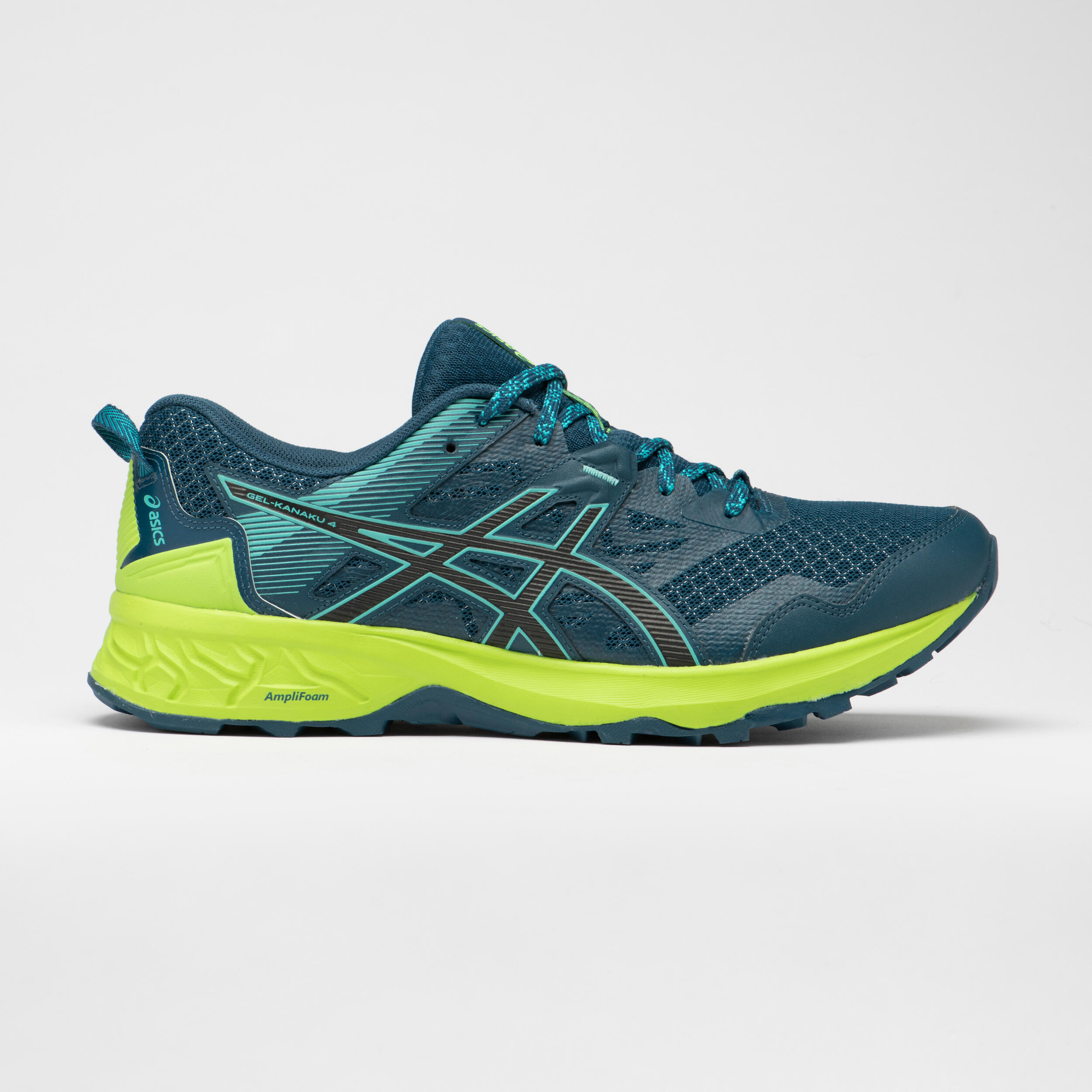 ASICS GEL KANAKU 4 MEN'S TRAIL RUNNING SHOES BLUE/GREEN ASICS - Decathlon