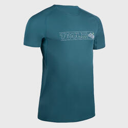 Men's Trail Running Short-Sleeved T-shirt- Graph/Aqua