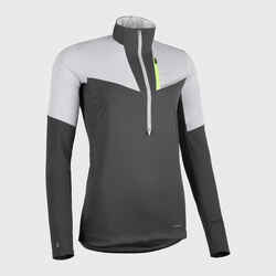 WOMEN'S TRAIL RUNNING LONG-SLEEVED SOFTSHELL JERSEY - GREY