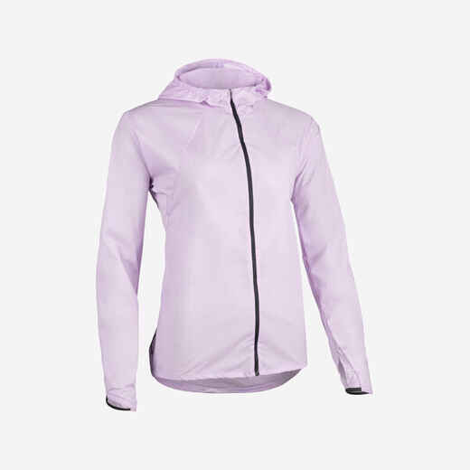 
      WOMEN'S TRAIL RUNNING LONG-SLEEVED WINDPROOF JACKET - LILAC
  