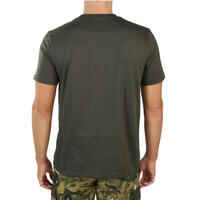 Men's Hunting Cotton Short-sleeved T-shirt - 100 boar green