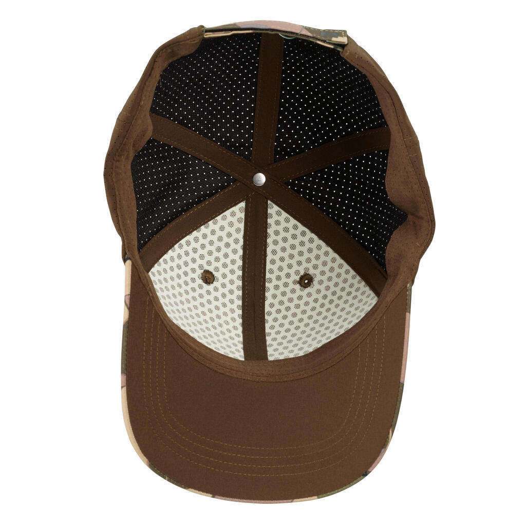 Lightweight and breathable hunting cap 520 camo brown & uni