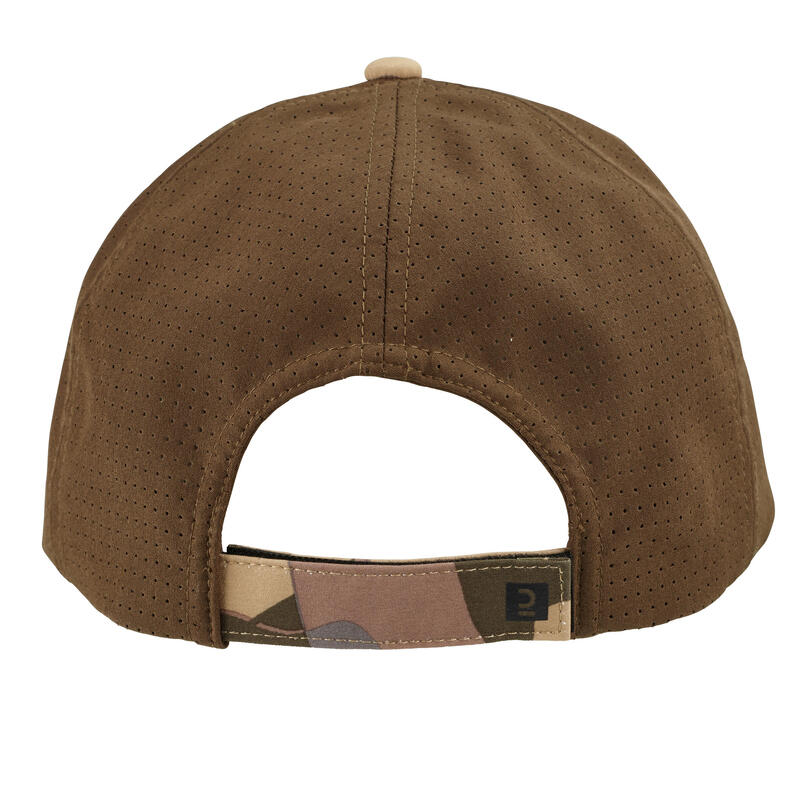 Gorra Caza Solognac 520 Adulto Camuflaje Marrón Liso Ligera Transpirable