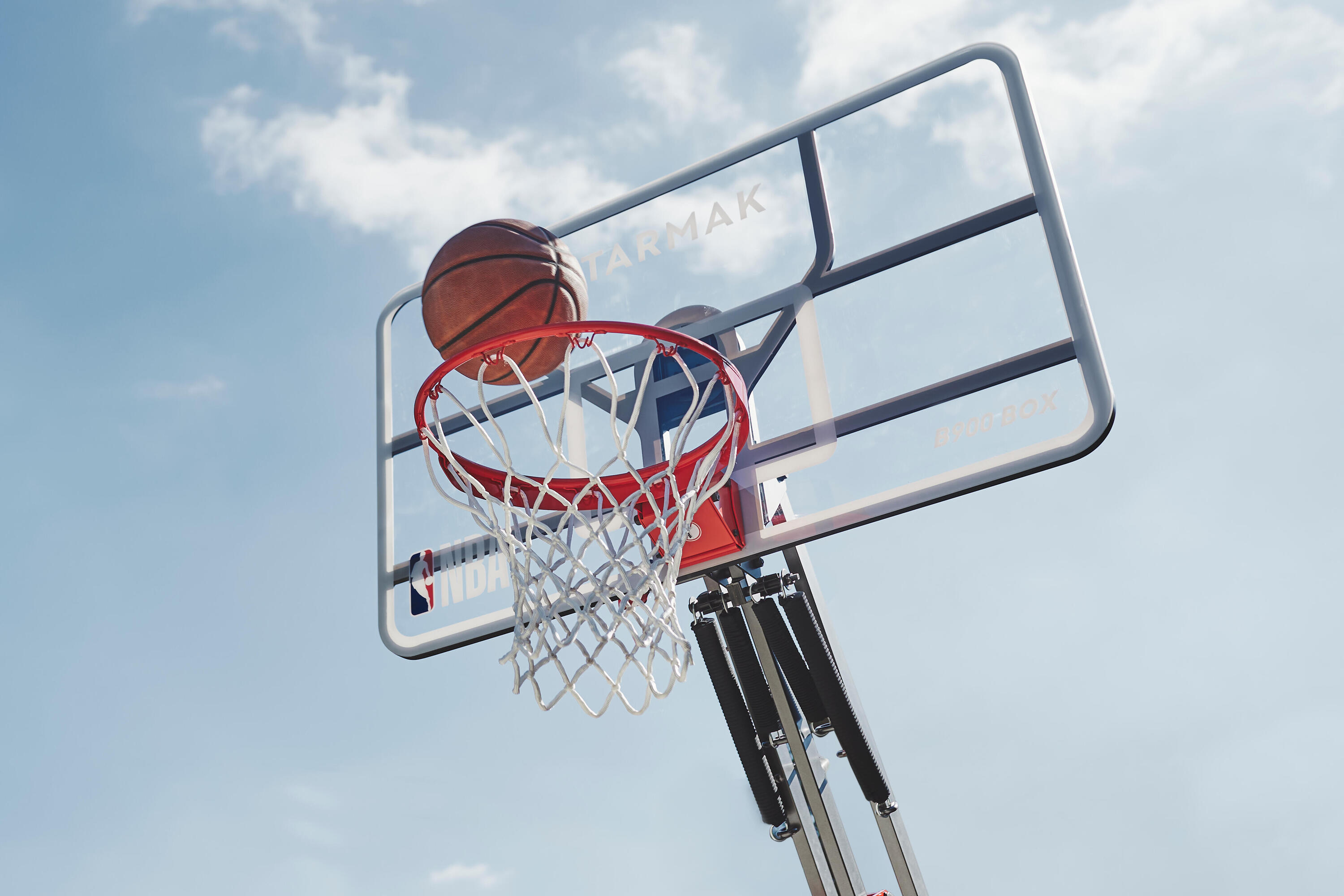 Panier de basket pliable sur roue réglable de 2,10m à 3,05m - B900 BOX NBA 18/21