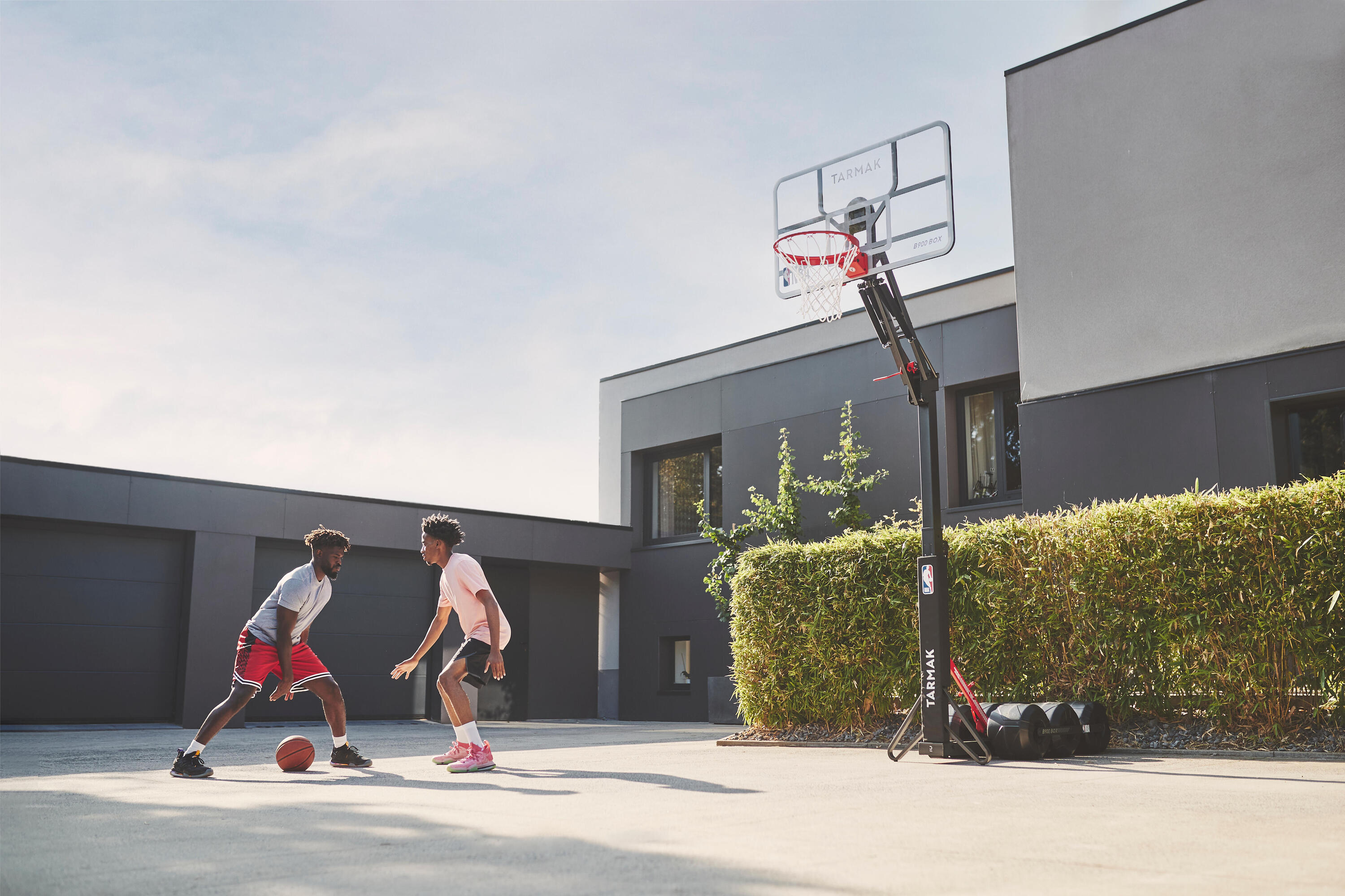 Panier de basket pliable sur roue réglable de 2,10m à 3,05m - B900 BOX NBA 16/21
