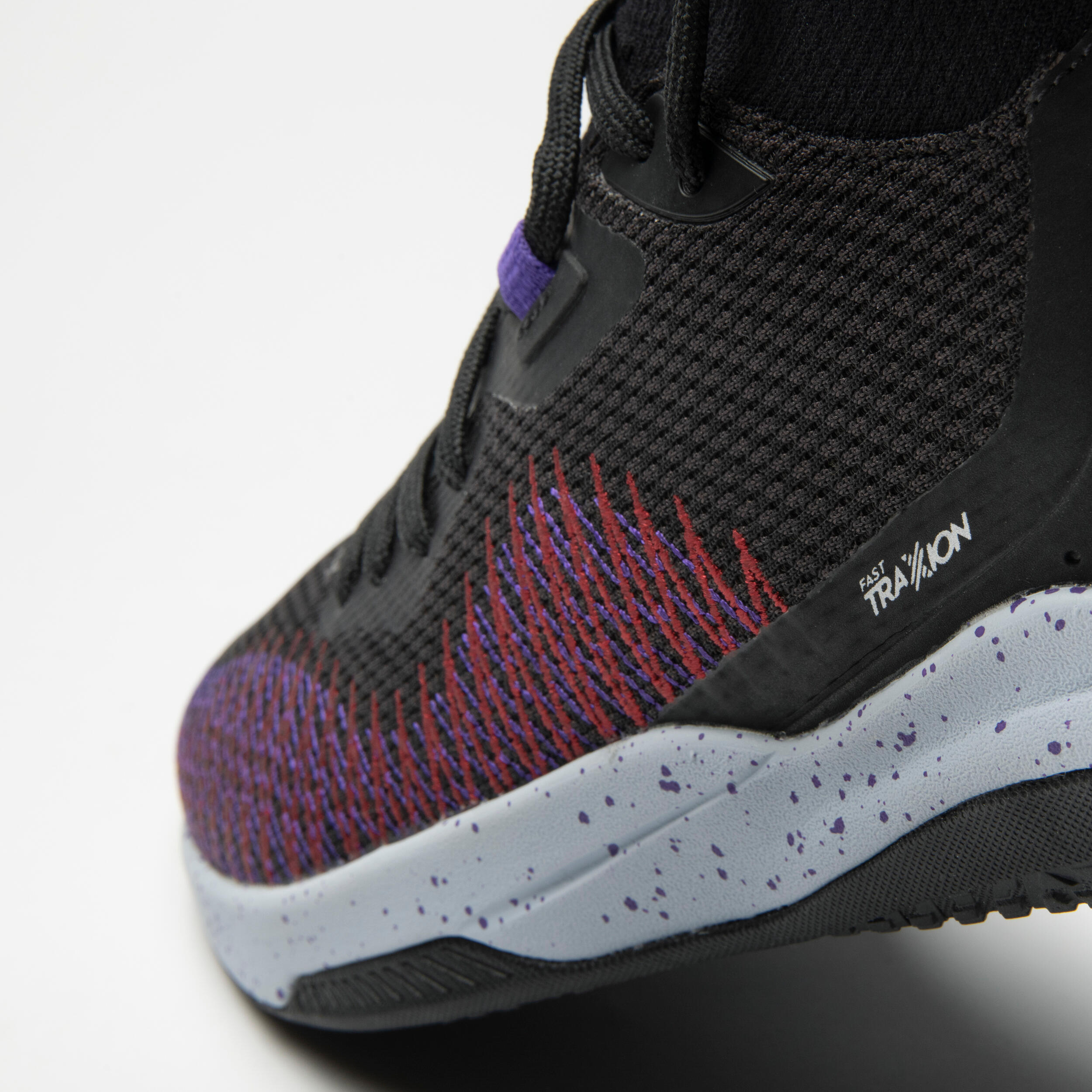 Women's Basketball Shoes Fast 500 - Black/Purple 5/8