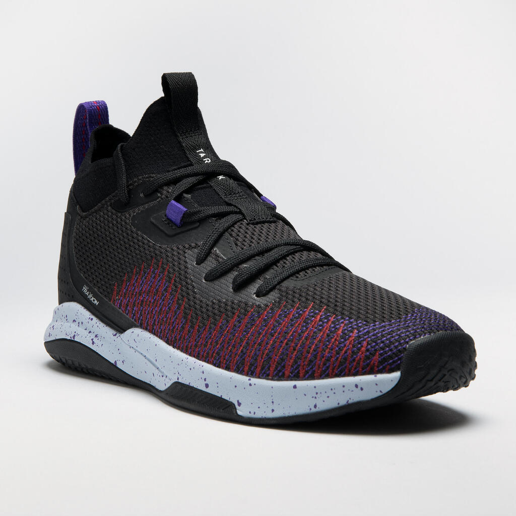 Women's Intermediate Low-Rise Basketball Shoes Fast 500 - Black/Purple