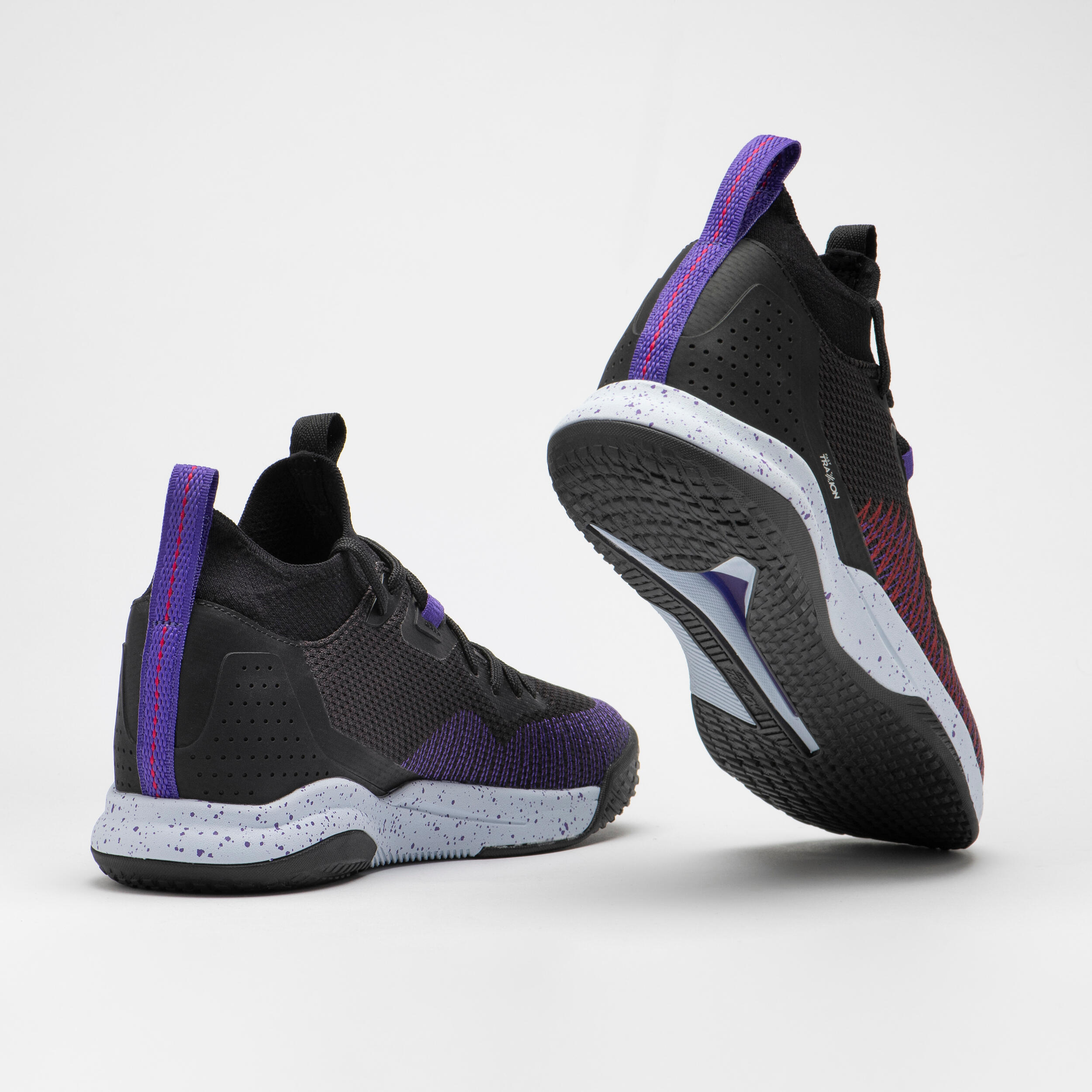 Women's Basketball Shoes Fast 500 - Black/Purple 3/8