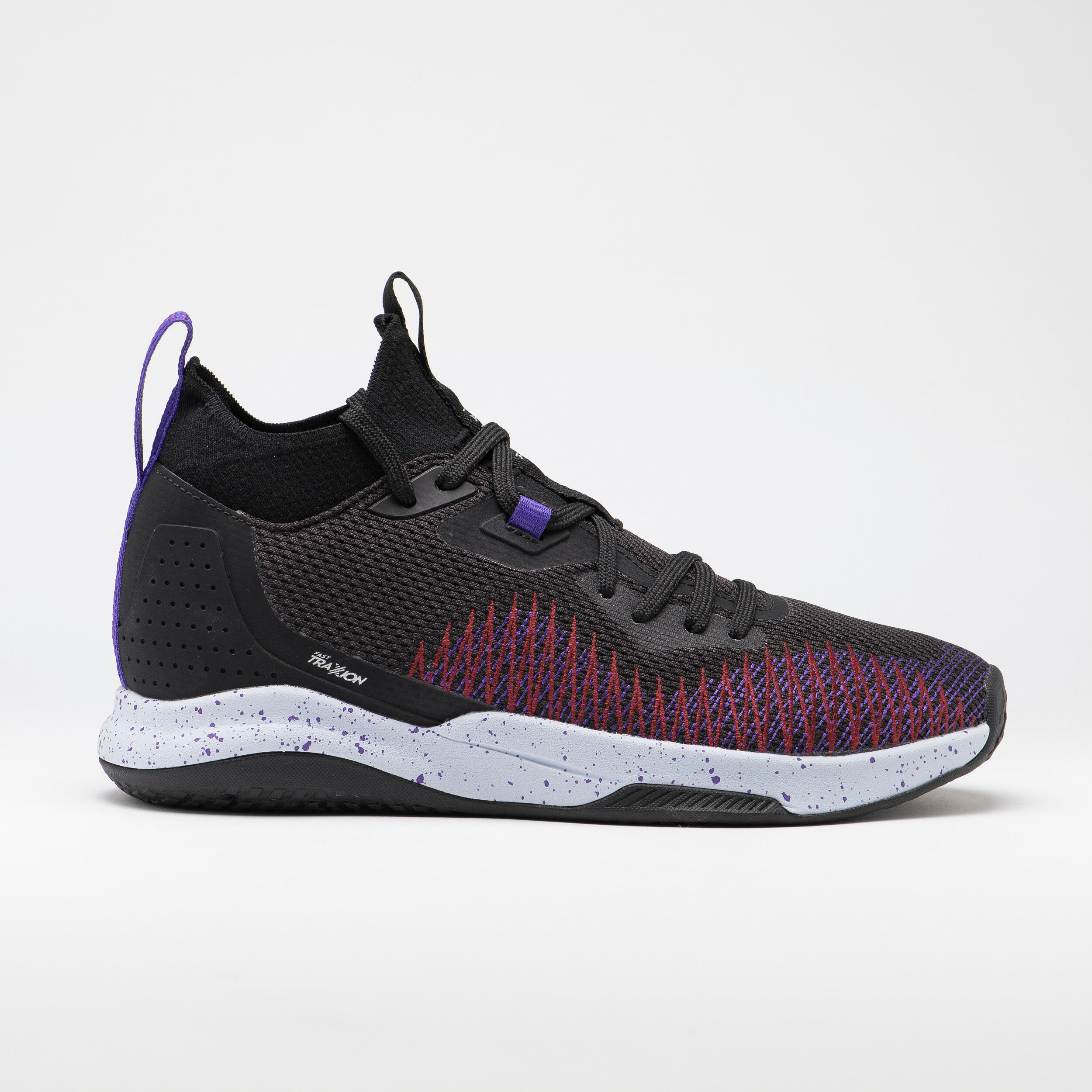 Women's Basketball Shoes Fast 500 - Black/Purple 1/8