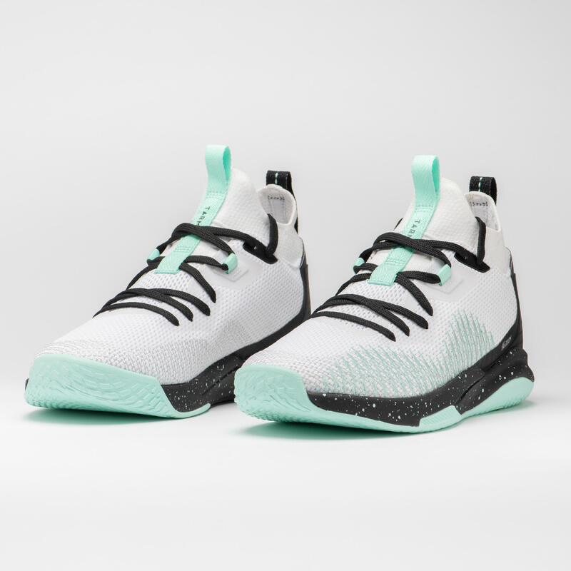 Dámské nízké basketbalové boty Fast 500 bílo-zelené 