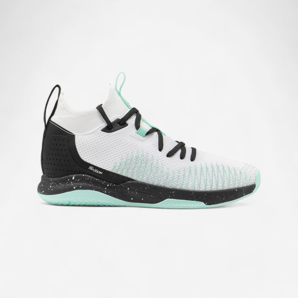 Tenis de básquetbol para mujer - FAST 500 W Blanco menta