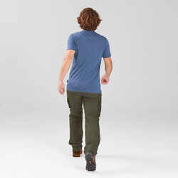 Men's Travel Trekking Cargo Pants TRAVEL 100 - Khaki