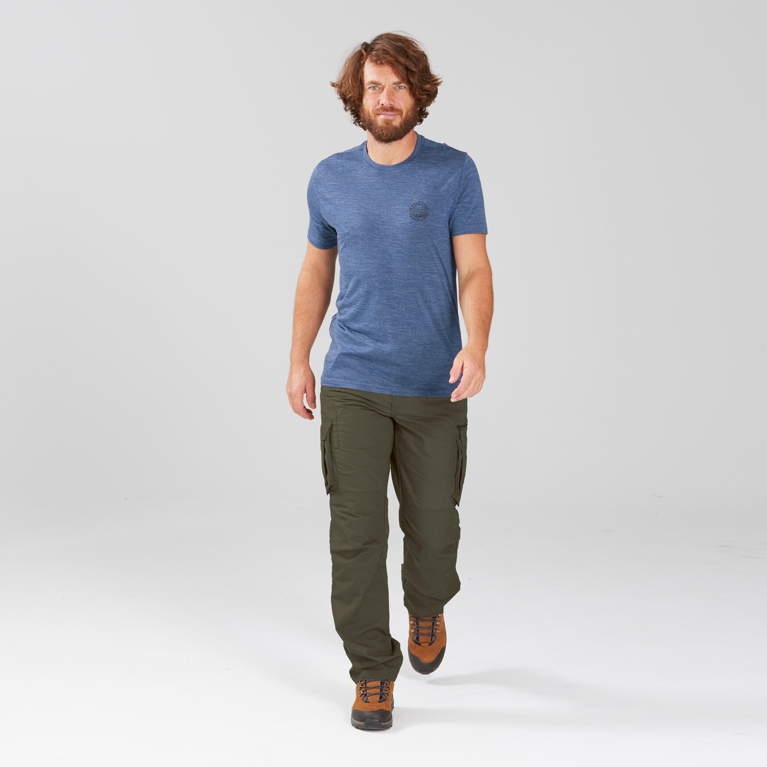 Cargohose Herren Backpacking - Travel 100 khaki  4/9
