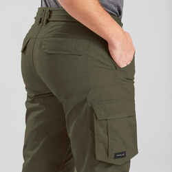 Men's Travel Trekking Cargo Pants TRAVEL 100 - Khaki