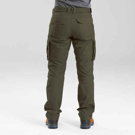 Men's Travel Trekking Cargo Pants TRAVEL 100 - Khaki