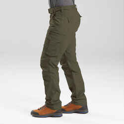 Men's Travel Trekking Cargo Pants TRAVEL 100 - Khaki