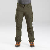 Men's Travel Cargo Trousers 100 Khaki