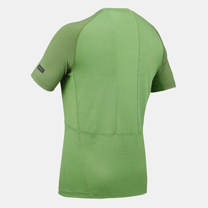 T-shirt de trek manches courtes en laine mérinos - MT500 homme