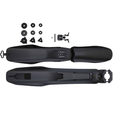 26" - 27.5" - 29" Front/Rear Rigid Mountain Bike Mudguard Kit V2 - Black