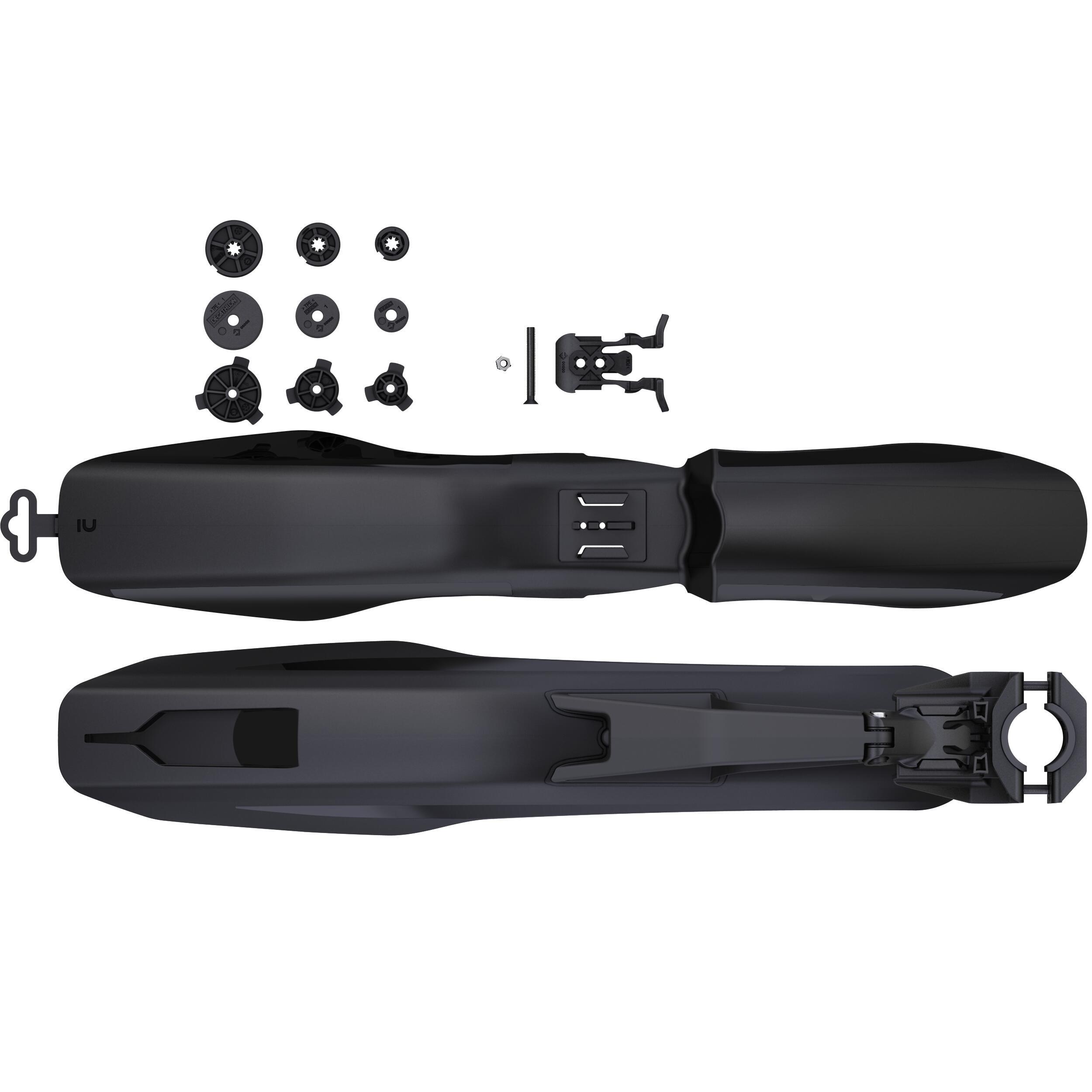 Ensemble kit garde-boue vélo vtt avant-arrière rigide v2 noir 26" - 27,5" - 29" 2/22