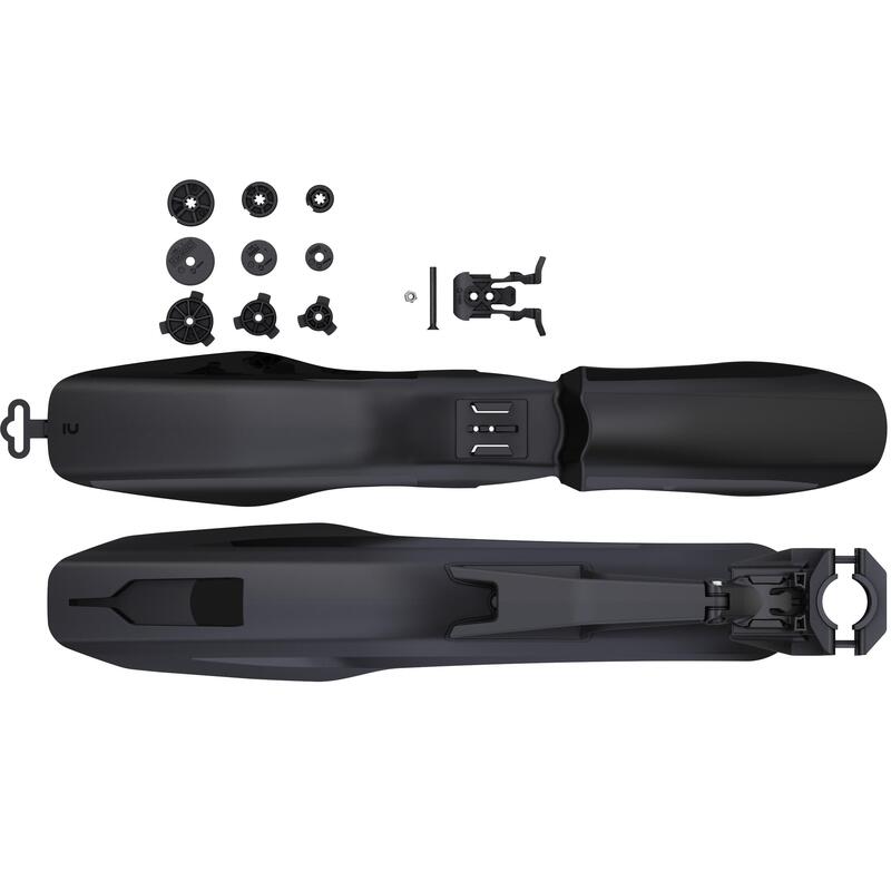 Kit apărători de noroi MTB față/spate rigide V2 26" - 27,5" - 29" Negru