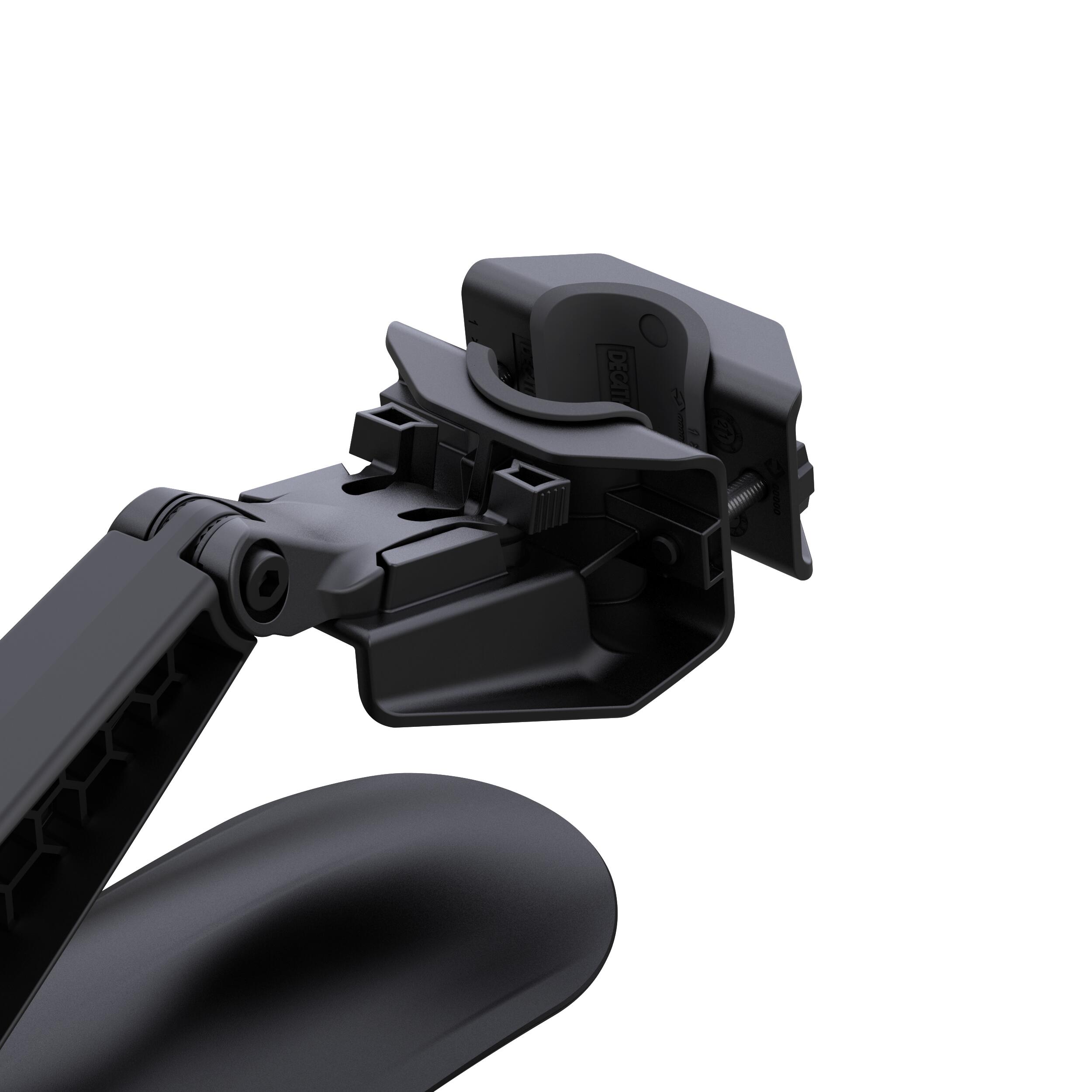 26"-27.5"-29" Rear MTB Mudguard Kit - V2 Rigid Black - ROCKRIDER