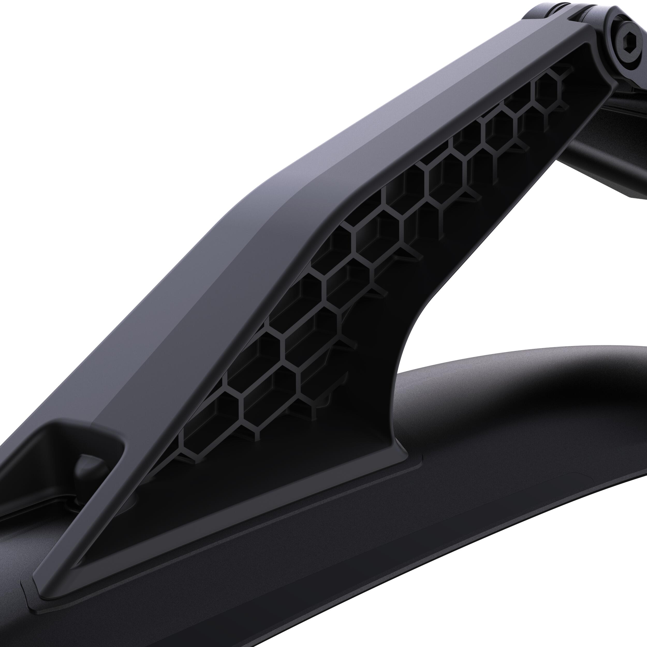 26"-27.5"-29" Rear MTB Mudguard Kit - V2 Rigid Black - ROCKRIDER
