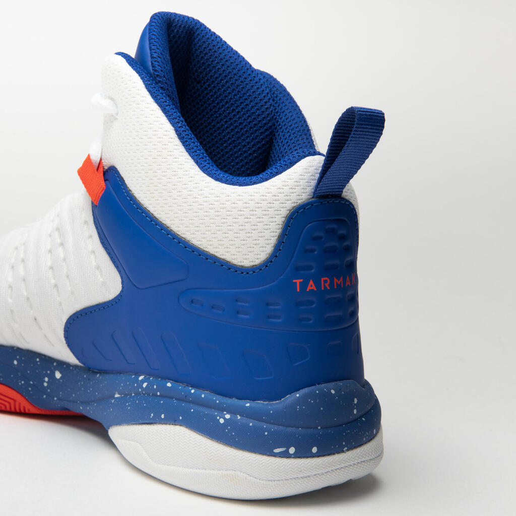 CHAUSSURES DE BASKETBALL ENFANT CONFIRME - SS500H BLANC BLEU ROUGE