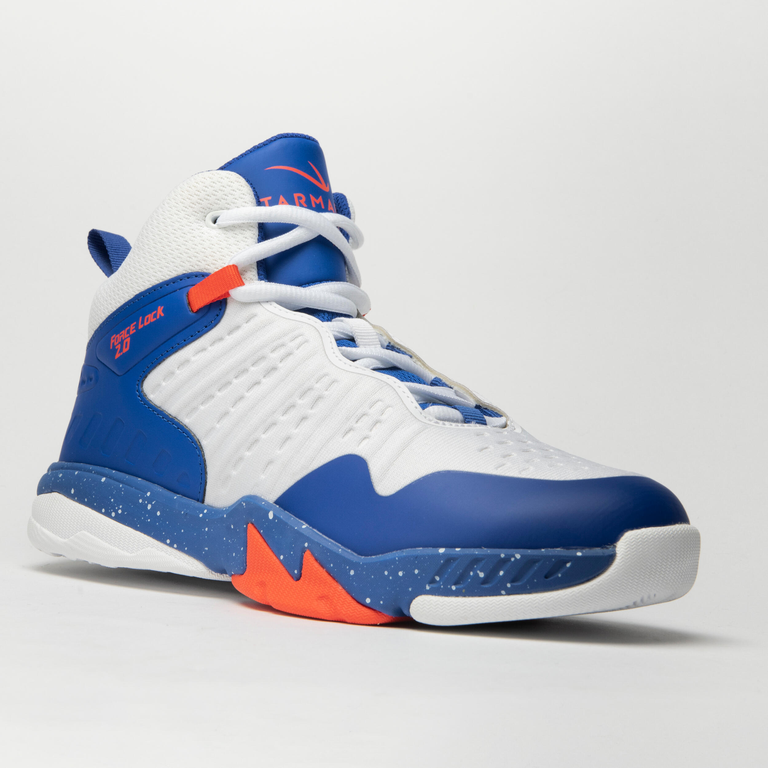 Kids' Intermediate Basketball Shoes - SS 500 White/Blue/Red - TARMAK