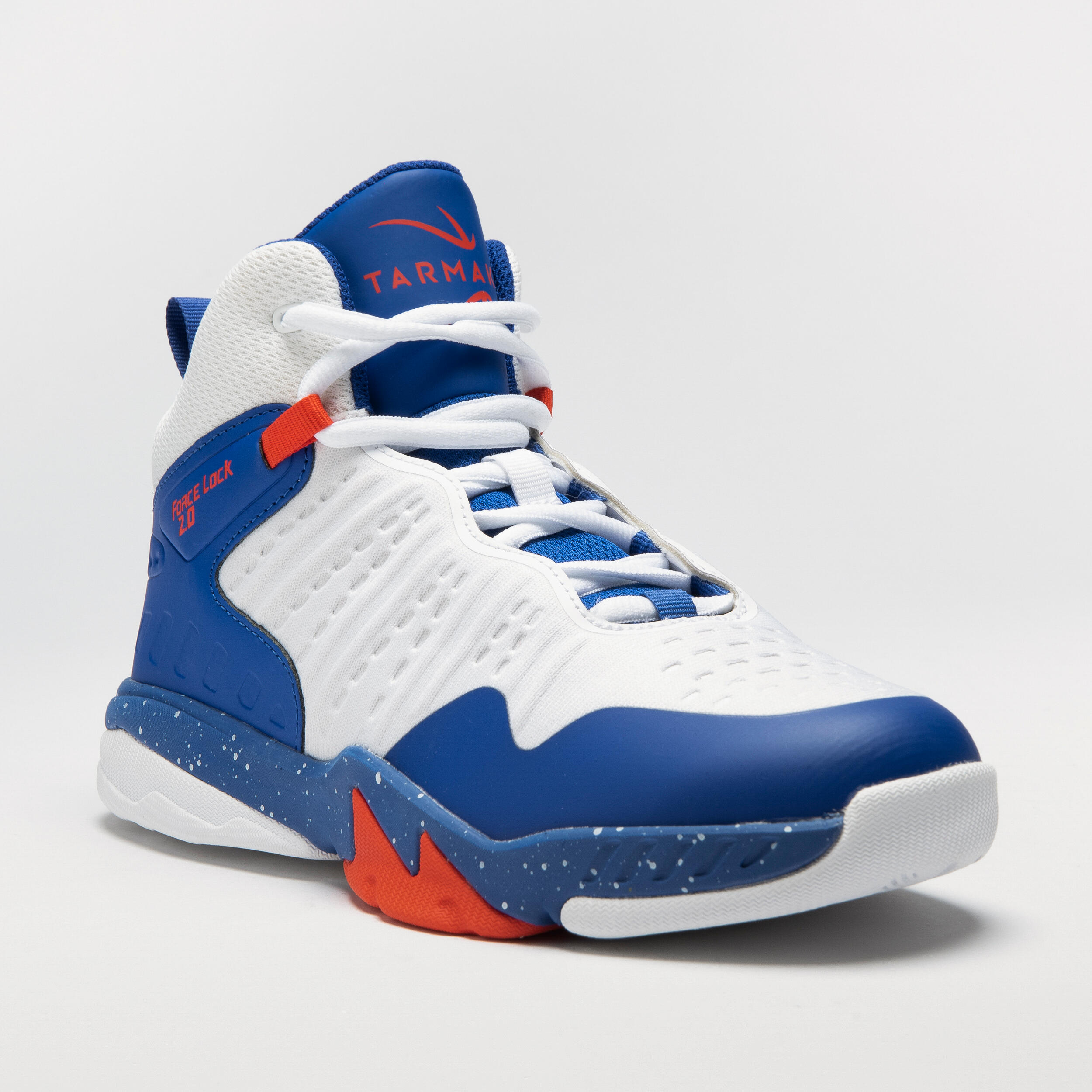 CHAUSSURES DE BASKETBALL ENFANT CONFIRME SS500H BLANC BLEU ROUGE