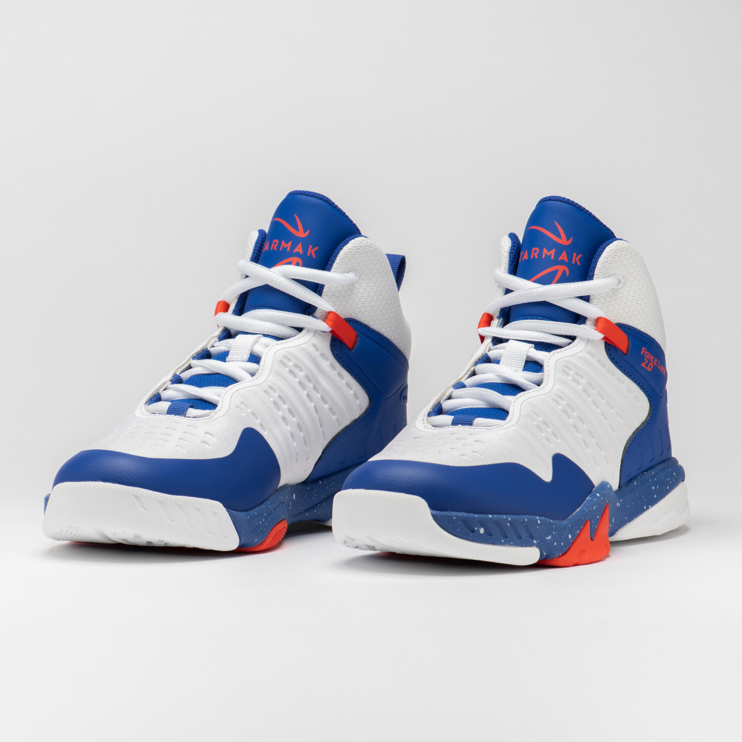 Kids' Intermediate Basketball Shoes - SS 500 White/Blue/Red - TARMAK
